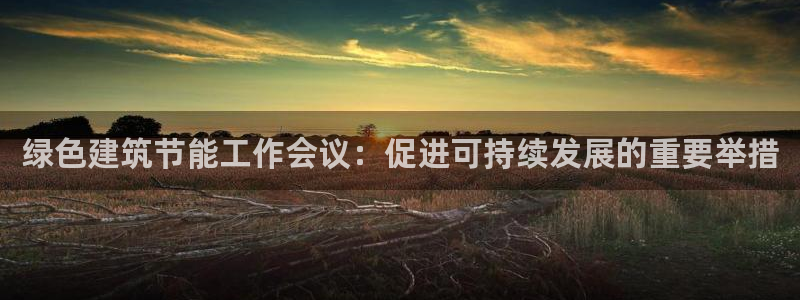 e尊国际app：绿色建筑节能工作会议：促进可持续发展的重要举措