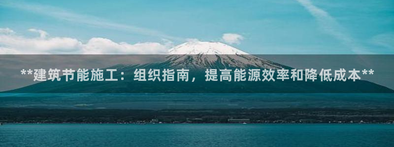 e尊国际app：**建筑节能施工：组织指南，提高能源效率和降低成本**